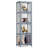 4-Tier Display Cabinet With Flip Up Door, Curio Cabinet Collection Display Case Showcase Bookshelf-1293881629-1293881628