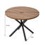 Modern Simple Round Solid Wood Dining Table Set - Set Of 4 Diamond Pattern Velvet Dining Chairs - Metal Legs - For Living Room/Bedroom-1685596120-1686694137