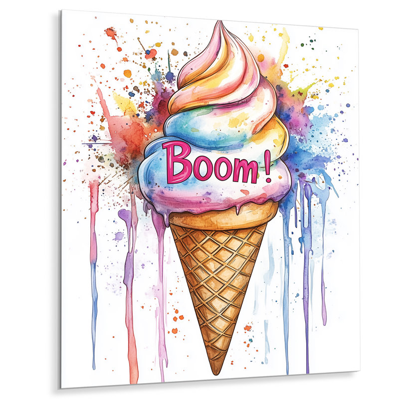 Boule de crème glacée! - Décoration murale Pop Art, impression Glam, L 12 po x H 20 po
