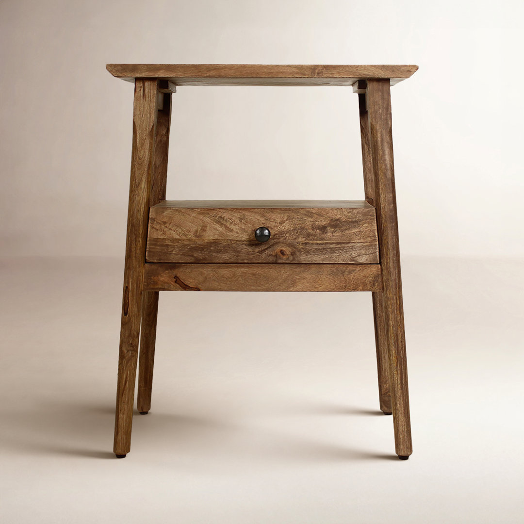 Akio 1 - Drawer Solid Wood Nightstand Birch Lane™ 