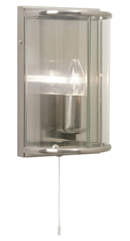 Fern 1-Light Dimmable Flush Mounted Sconce, Antique Chrome