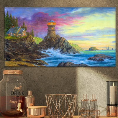 « light house », reproduction de peinture à l’huile sur toile