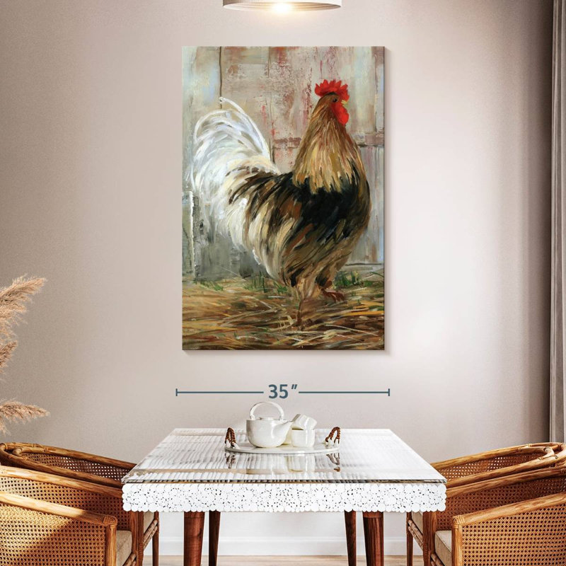 Brampt Farmhouse Rooster Profile, 51" H x 34" W
