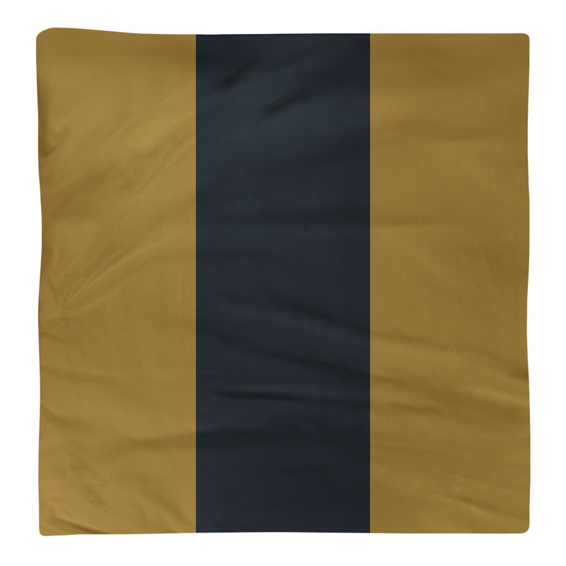 Cotton Striped Square Napkin, Gold/Black