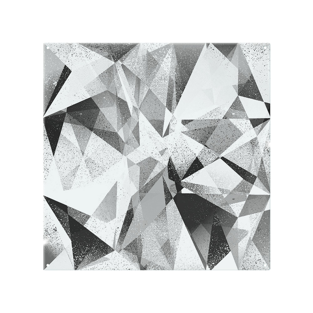 Black & White Geometric Grunge Pattern Splash Back