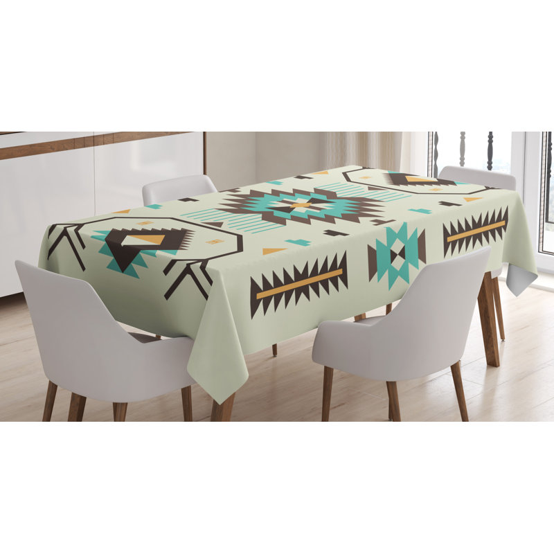 Geometric Tablecloth, 70" L x 52" W