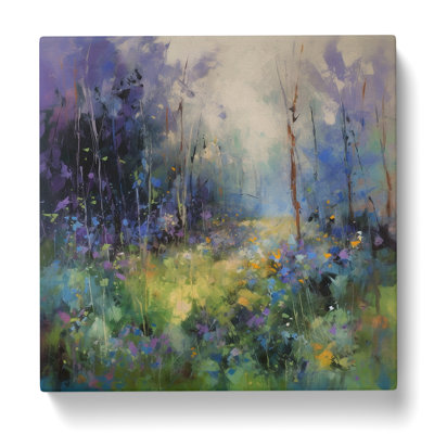 Bluebell Field Gestural Art No.2 - No Frame Print
