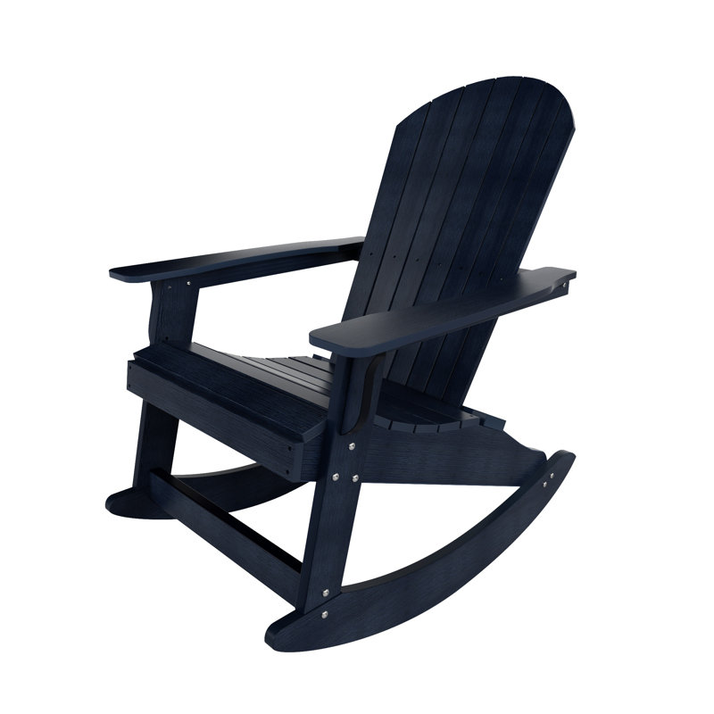 Chaise berçante d'extérieur en poly, Marine
