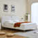 Upholstered platform bed with backrest