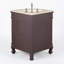 Meuble-lavabo de coin de comptoir en marbre noyer crème 24 po-32987914