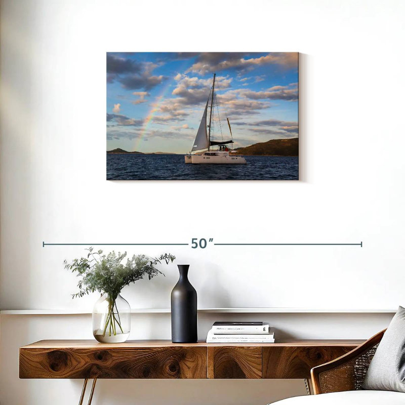 Mehar Rainbow Over Catamaran, 20" H x 30" W