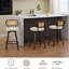 Ensemble de tabourets de bar Mid-Century de 3, 26 "de hauteur comptoir pour îlot de cuisine-576129740-576129728