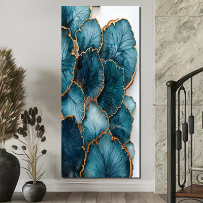 Agate, rivière des feuilles, diapositive en bois I - feuilles, impressions encadrées