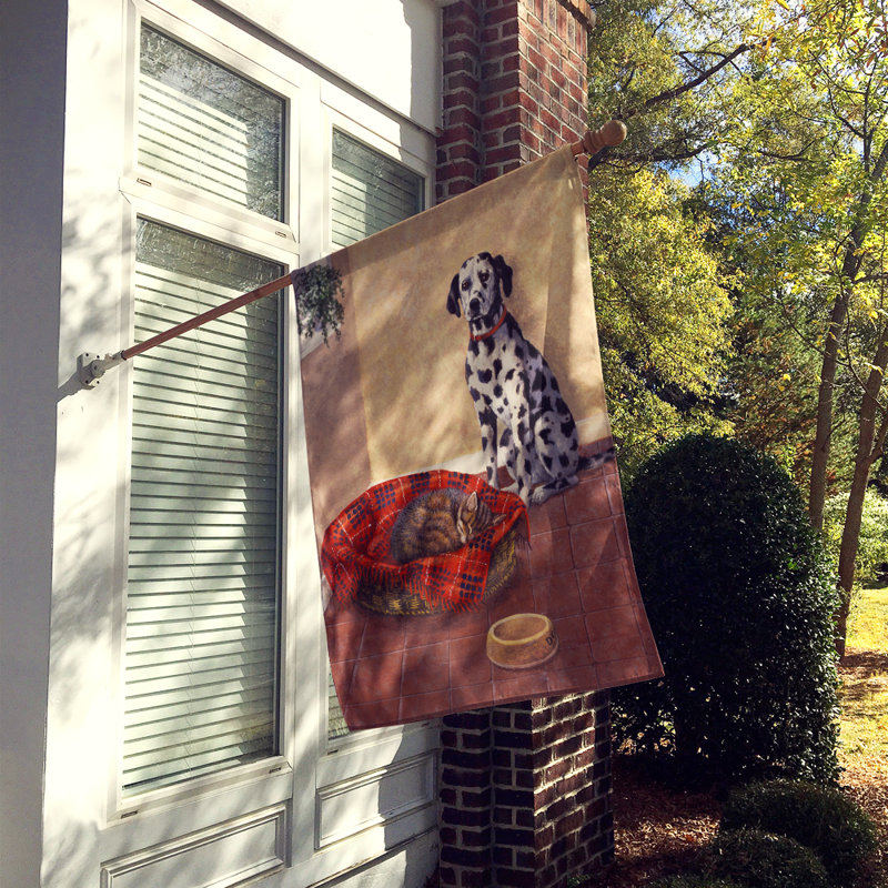 Drapeau de jardin dalmatien «Quelqu'un est dans mon lit», H 28 po x l 40 po