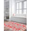 Tapis rouge / crème en laine noué à la main de conception unique nouvel âge 3 pi 4 po x 5 pi 0 po Ockton