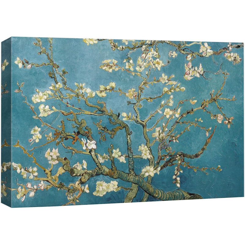 «Famous Artwork Almond Blossom» par Vincent Van Gogh, reproduction d'art sur toile tendue, H 16 po x l 24 po x P 1,5 po