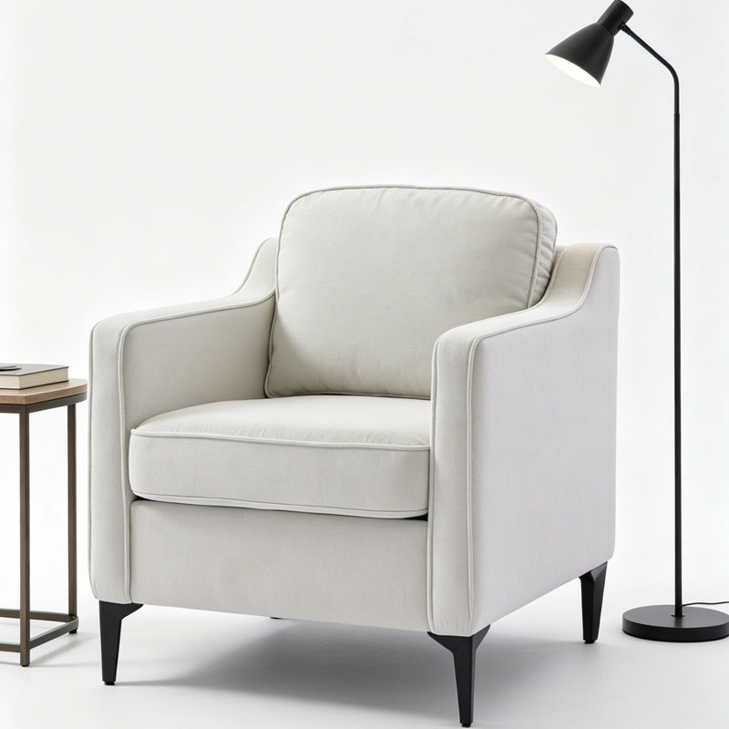 Modern Single Armchair, Beige