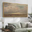 «Rustic Countryside Serene Brown Countryside Field Clouds In The Sky», impression sur toile encadrée classique-98042222-111568071