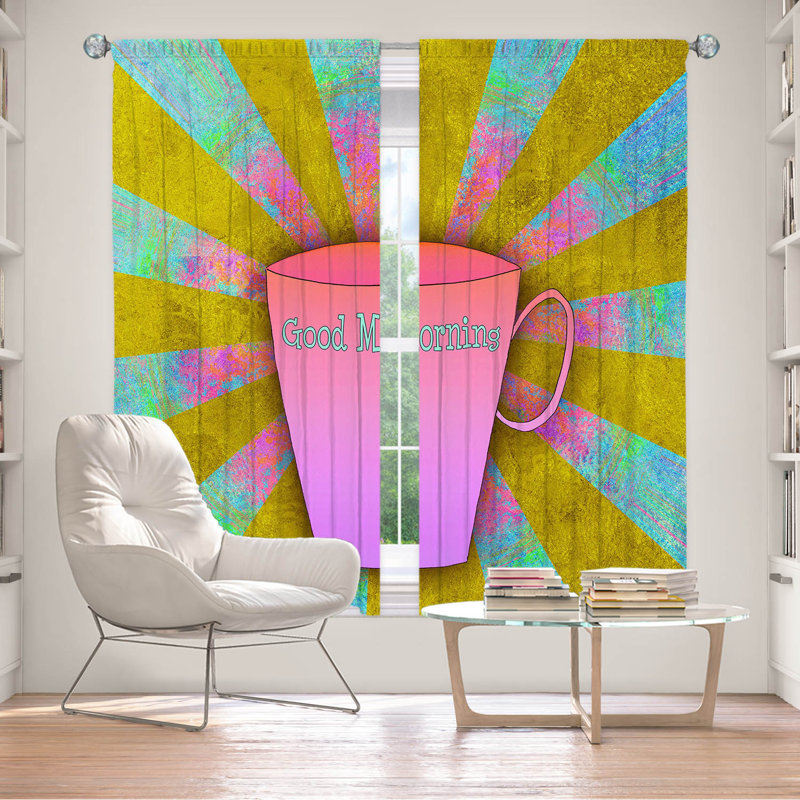 Ensemble de rideaux obscurcissant et isolant avec passe-tringle 2 pièces China Carnella - Coffee Morning, L 40 po x L 82 po