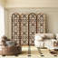 4 Panels Solid Wood Oil Painting Canvas Folding Room Divider