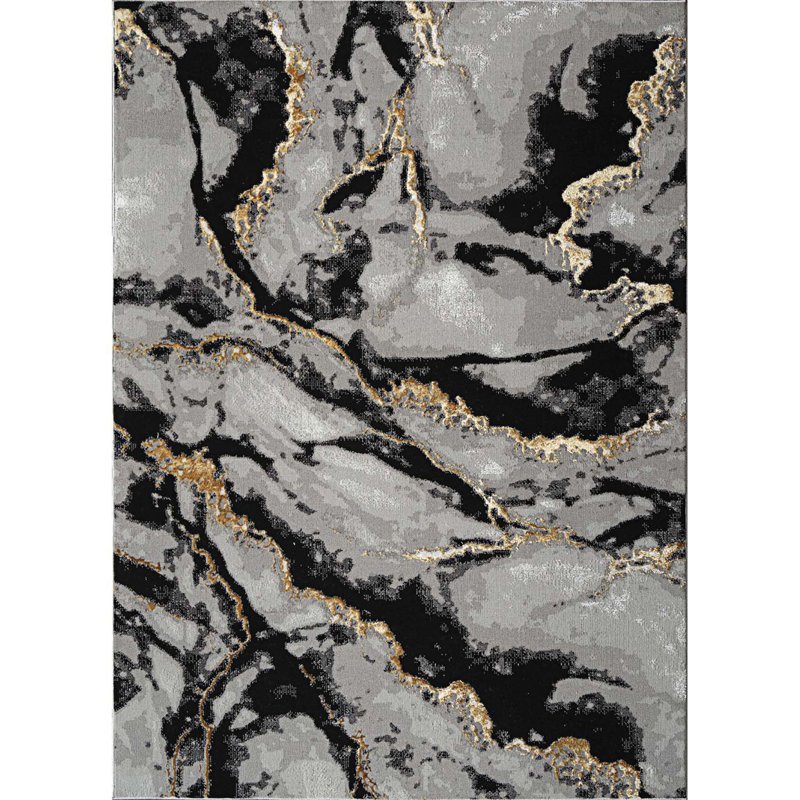 Abstract Design Modern Area Rug, Rectangle 2' x 3'