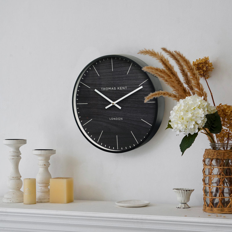 Metal Wall Clock, Black