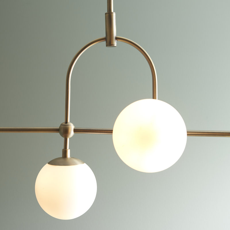 Cadel Impressive 5-Light Antique Brass Linear Chandelier