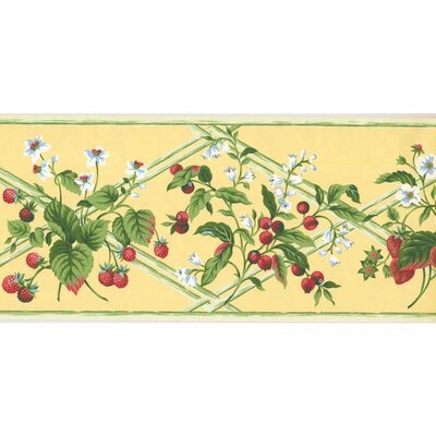 Kelliher Fruits 15' L x 9.13"" W Wallpaper Border -  Fleur De Lis Living, EA3E46FAD2BA4090B73BF66EE7337634