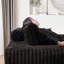 Chaise longue en velours côtelé 75 po avec dossier Zain-1647979093