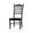 Classic Black 42" Dining Chair with Curved Ladder Back Support-9230731