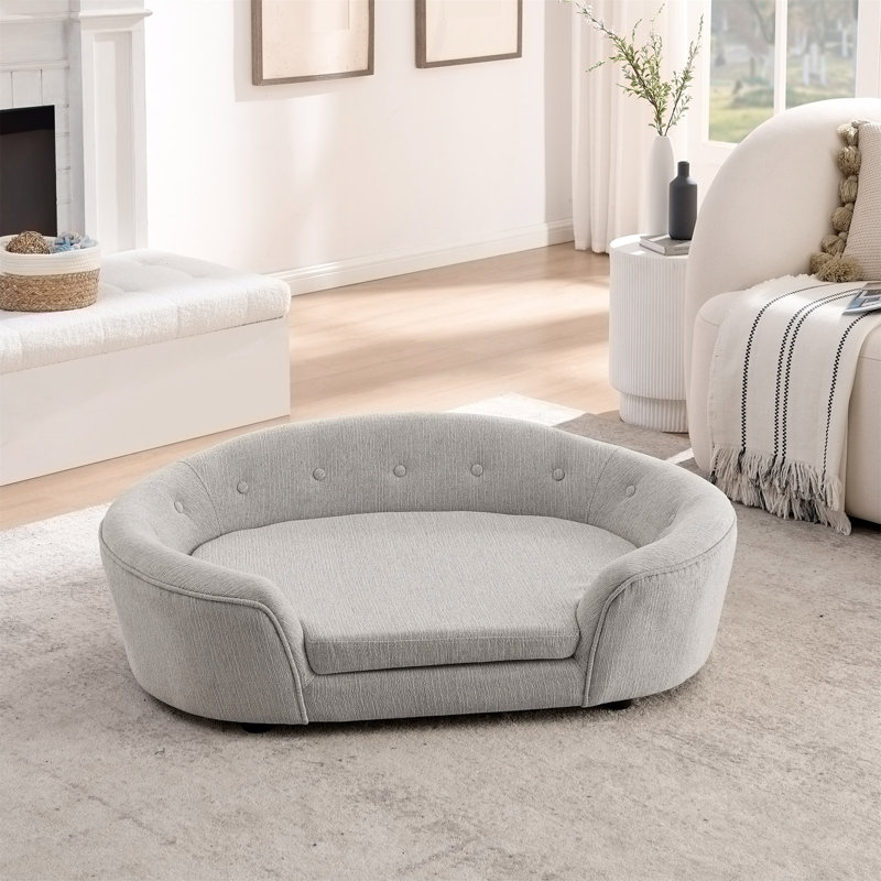 Canapé pour chien semi-fermé, Beige
