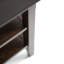 Table de bout transitionnelle en bois massif avec 2 tablettes ouvertes Acadian-1063236911-944659077