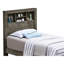 Lit simple gris paisible de 48 po, conception transitionnelle et lit robuste avec style