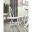 Ensemble de table de salle à manger 5 pièces avec finition blanche et 4 chaises Windsor