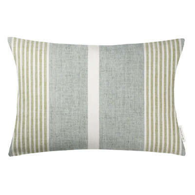 Striped Grey Rectangular Throw Cushion Cover
