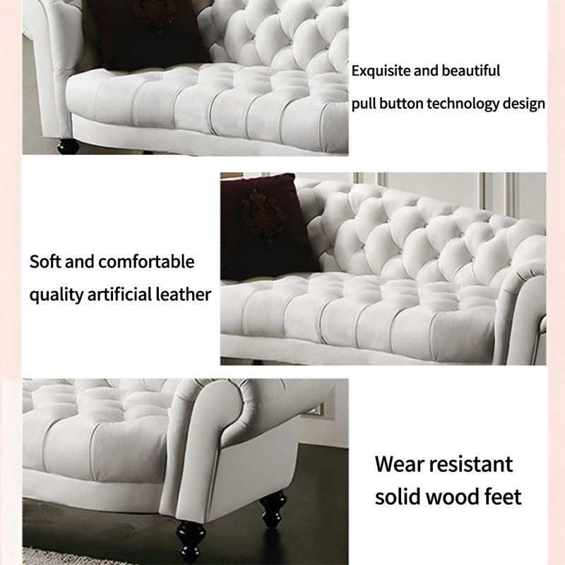 Chaise longue d'intérieur Premium Premium, similicuir, Accoudoir à gauche (vu de face)