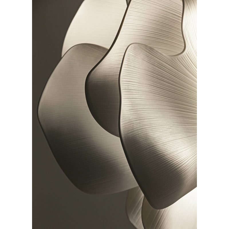 Nightbloom 2 - Light Unique Geometric LED Pendant, White, 17.75" H x 18.5" W x 18.5" D