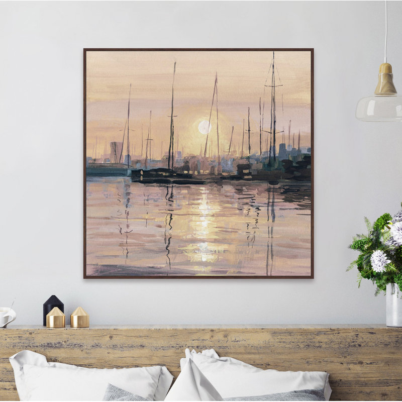 " Eminent Sunset " by Marmont Hill Painting Print, 48" H x 48" W x 1.5" D