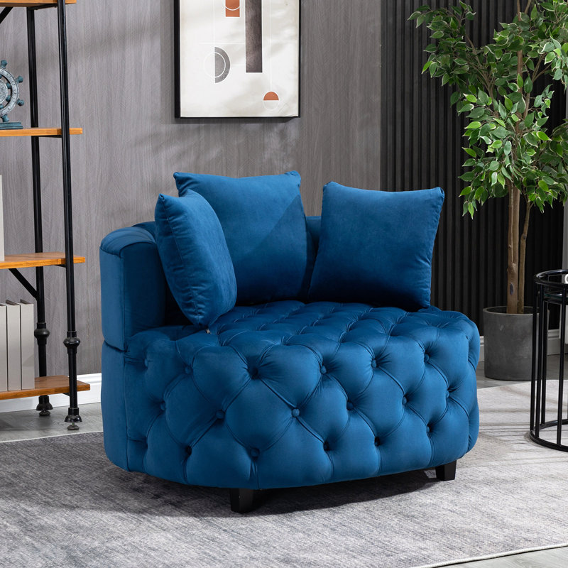 Fauteuil d'appoint / fauteuil classique, Bleu