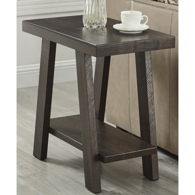 Contemporary Wood Shelf Side Table