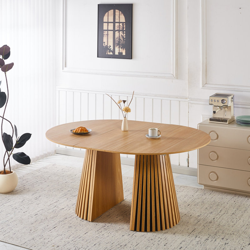 Table de salle à manger extensible Mid-Century moderne, table de salle à manger multifonctionnelle pour 6 à 10 personnes et grande table basse