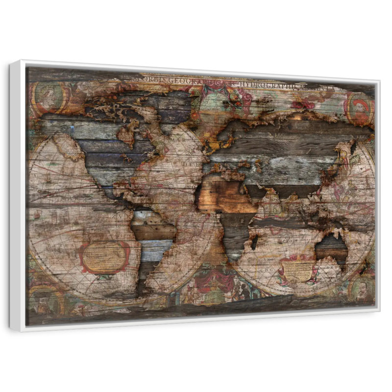 Begley récupéré, 19 po x 13 po, Cadre flottant blanc