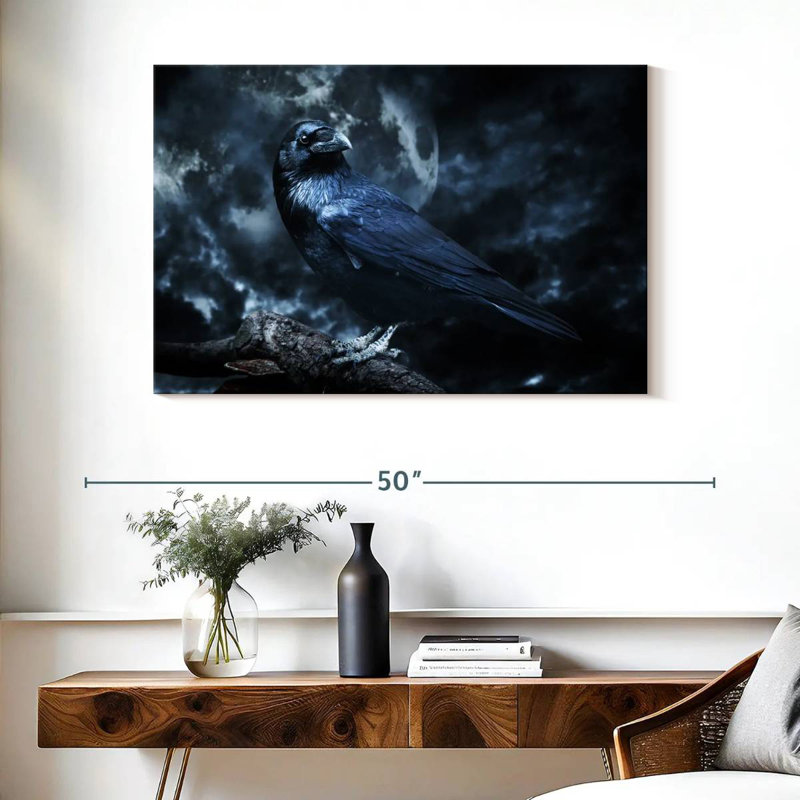 Hitzel Black Raven, 26" H x 39" W