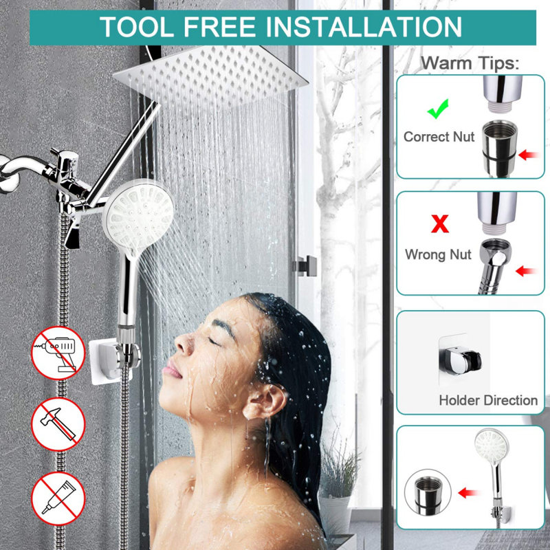 Rain Dual Shower Head 1.8 GPM GPM