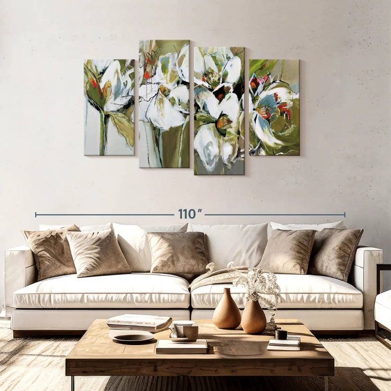 Avery Abstract Spring Blooms, 48" H x 75" W