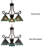 3 - Light Glass Chandelier