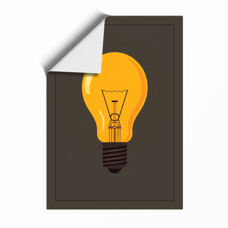 Bulb in Focus Modern - Framed Print, A4 - 29.7 x 21.0 cm, Unframed