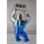 Statue King Kong en textile Gniya rouge et or avec un tonneau, taille: 14 po x 7 po x H 24 po-2040102719
