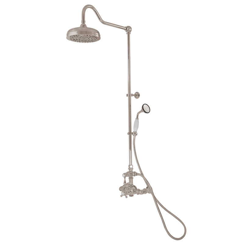 Système de douche thermostatique exposé (P1085) par Strom Living, Nickel poli