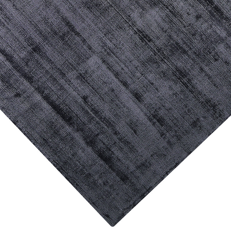Tapis argenté fait à la main, Rectangle de 9 pi x 12 pi